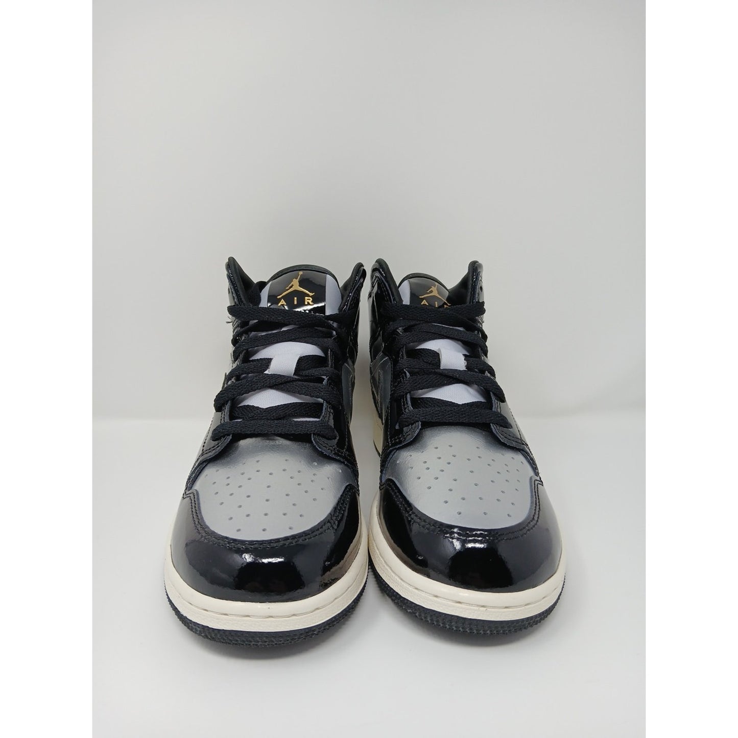 Nike Air Jordan 1 Mid SE GS AJ1 Black Metallic Silver Shoes Sz 6.5Y FZ3938-001