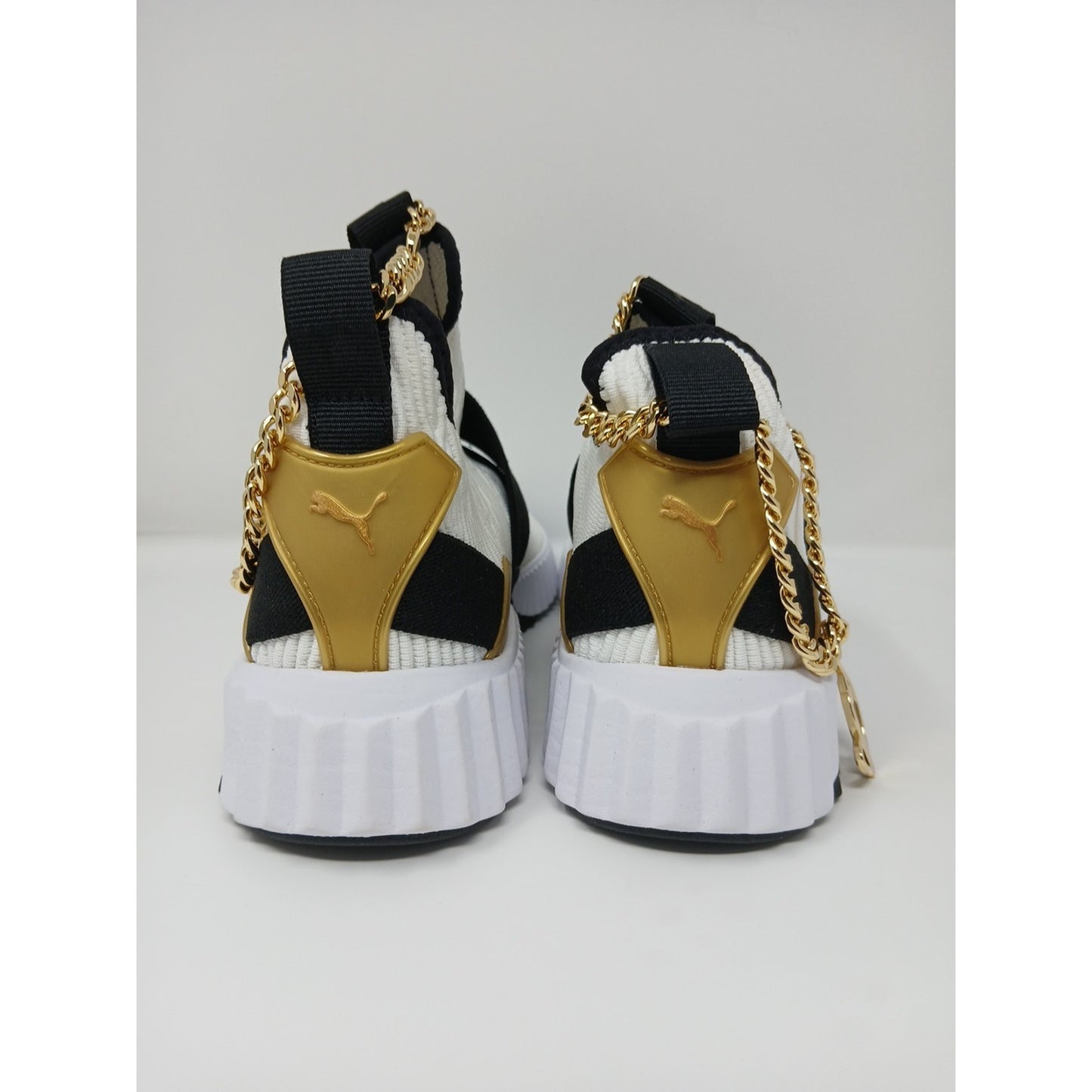 Puma Baby Phat X Defy Mid Women Sz 7 White/Blk Shoes Athletic Sneakers 387663