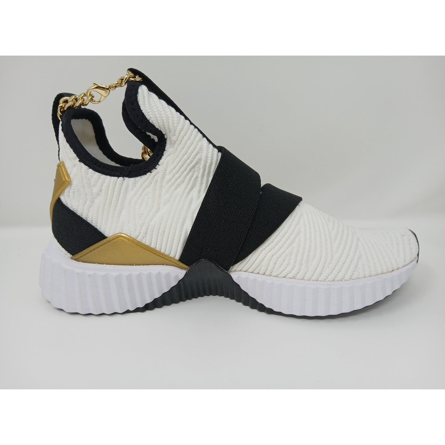 Puma Baby Phat X Defy Mid Women Sz 7 White/Blk Shoes Athletic Sneakers 387663