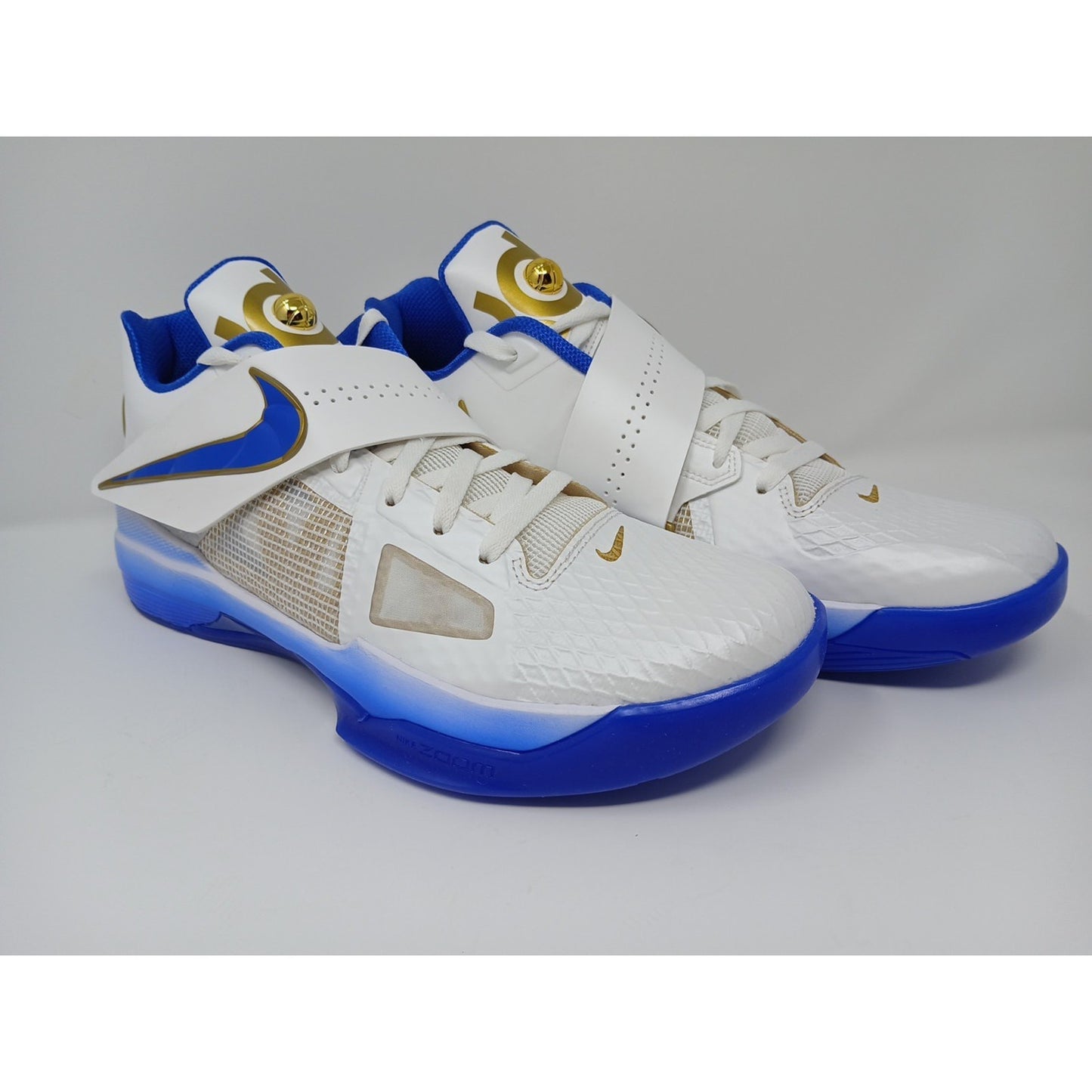 Nike Zoom KD 4 White/Hyper Royal Men's Size US 12 Basketball Shoes IB3546 100