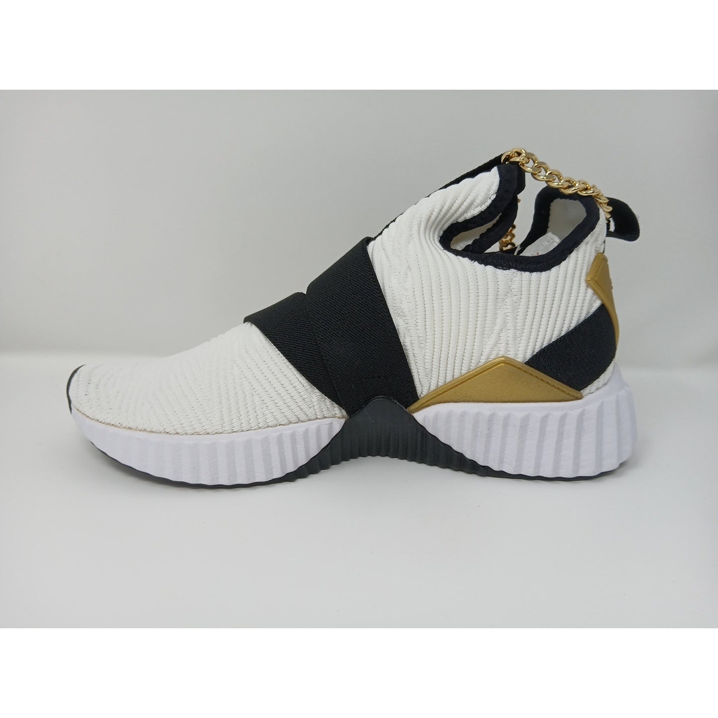 Puma Baby Phat X Defy Mid Women Sz 7 White/Blk Shoes Athletic Sneakers 387663