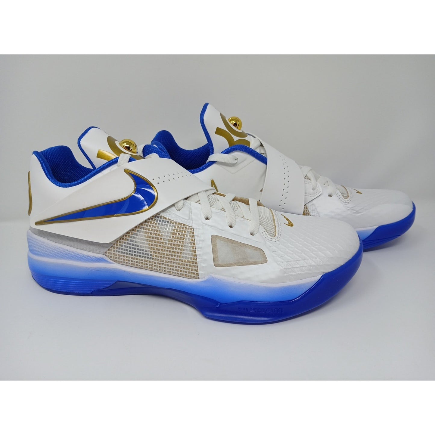 Nike Zoom KD 4 White/Hyper Royal Men's Size US 12 Basketball Shoes IB3546 100