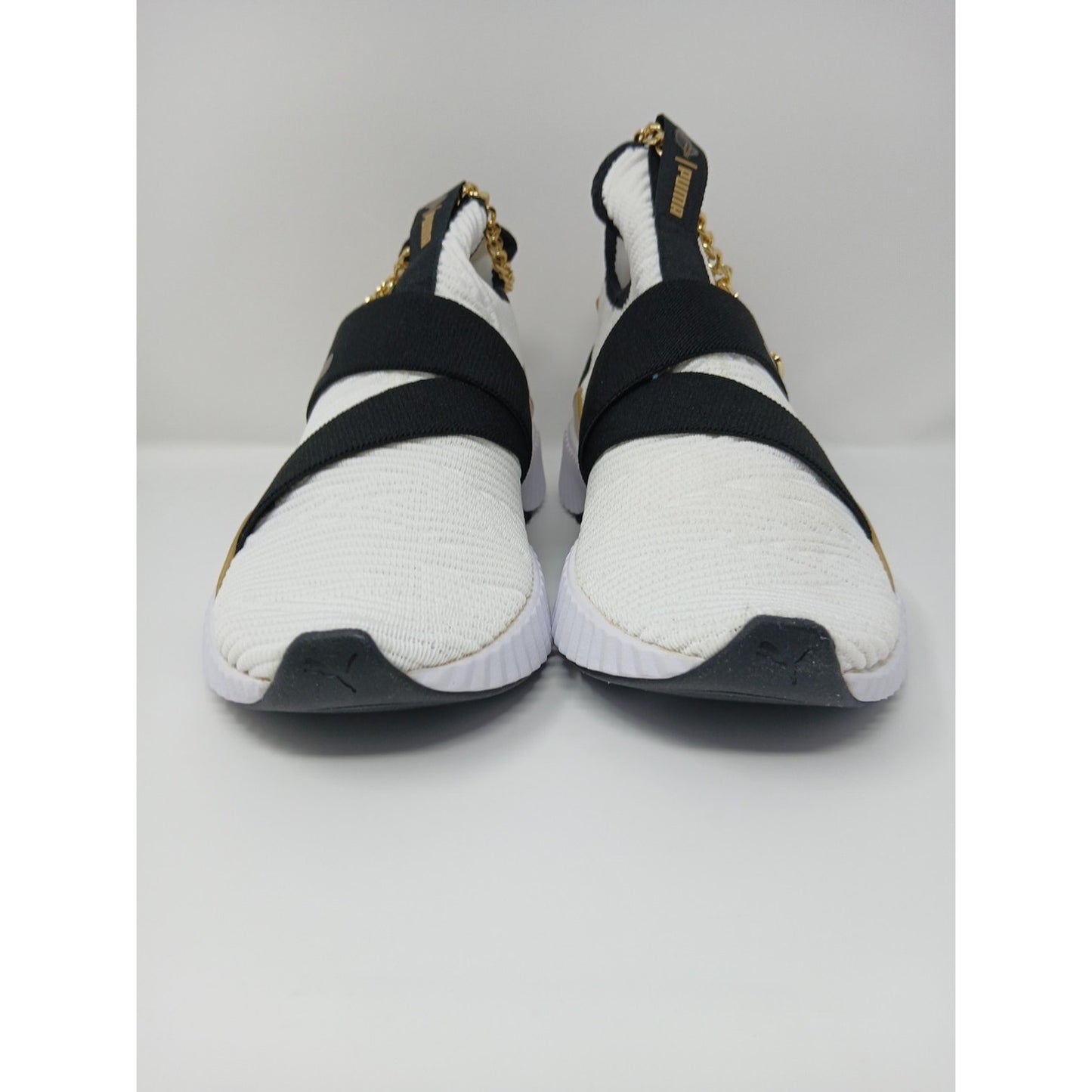 Puma Baby Phat X Defy Mid Women Sz 7 White/Blk Shoes Athletic Sneakers 387663