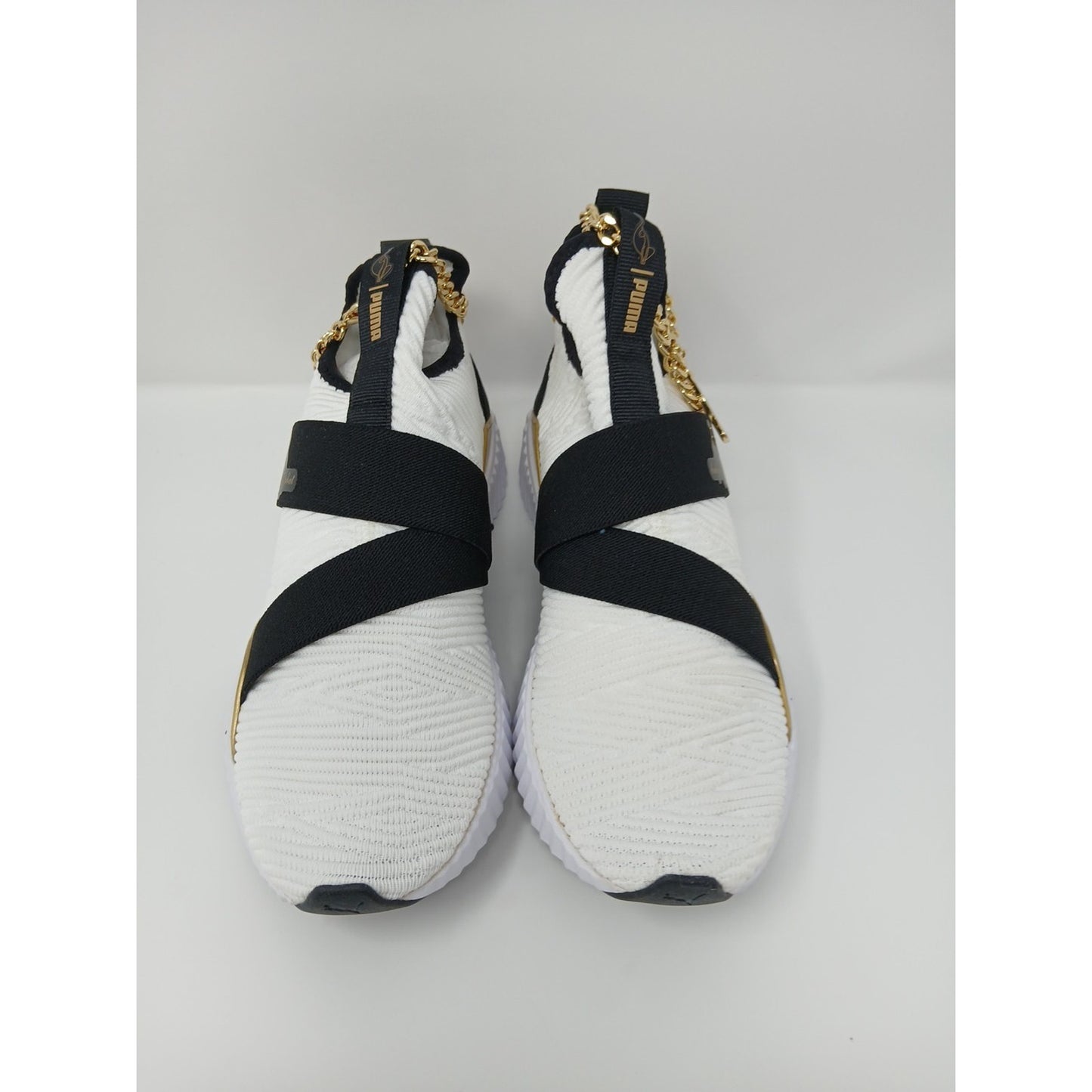 Puma Baby Phat X Defy Mid Women Sz 7 White/Blk Shoes Athletic Sneakers 387663