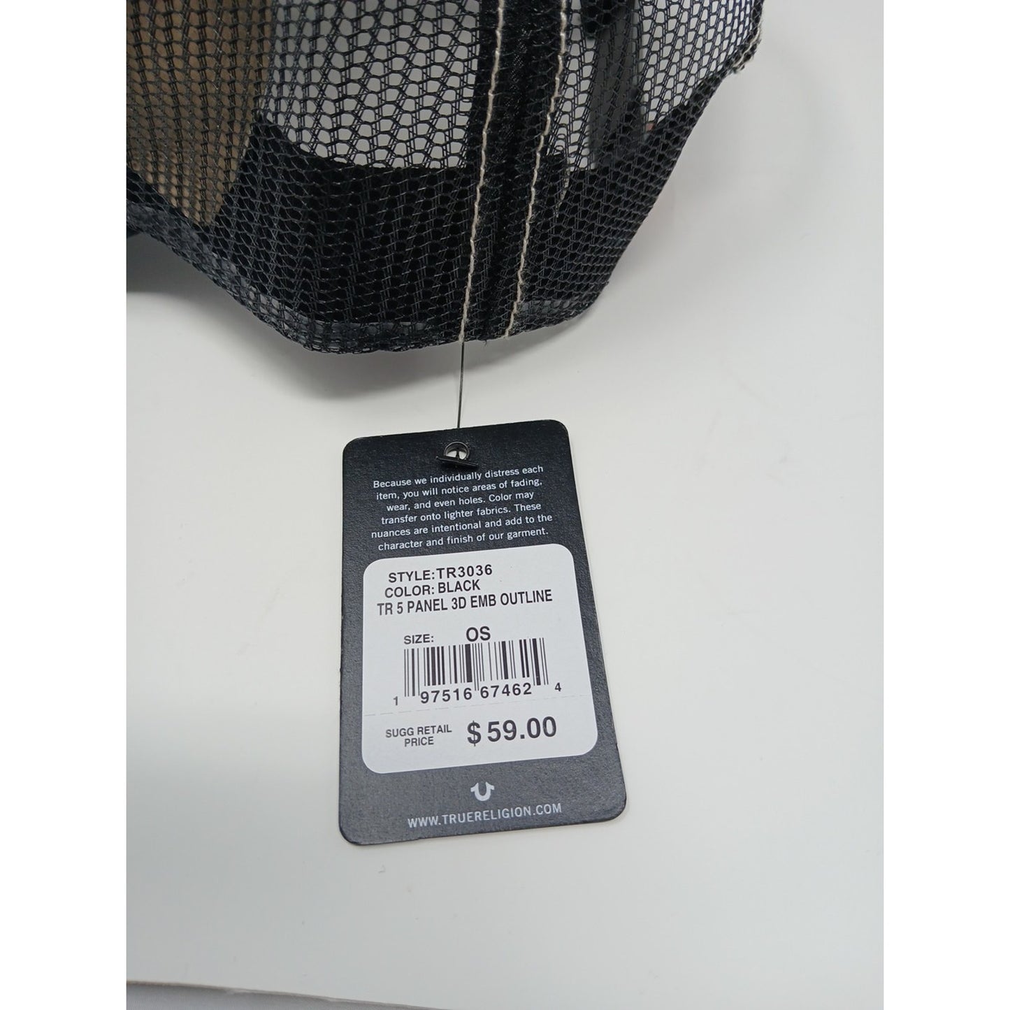 True Religion Men Horse Shoe Embroidered Logo Trucker Hat Cap Style TR3036 New